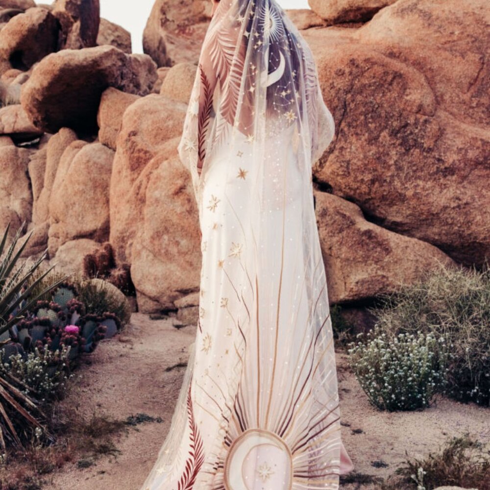 Rue De Seine "Desert Rose" Bridal Veil - Ivory - New/Never Worn - Picture 8 of 9